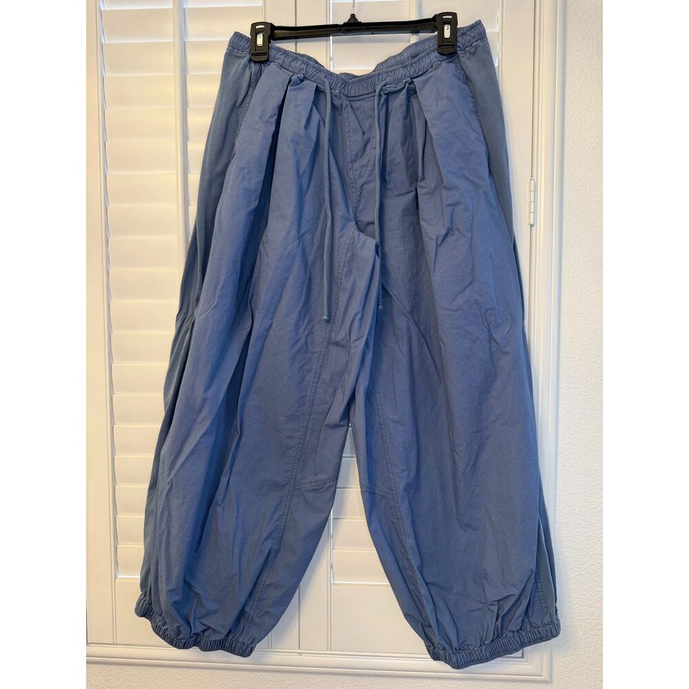 Anthropologie The Mossa Parachute Blue Balloon Jogger Pants Drawstring Waist - M
